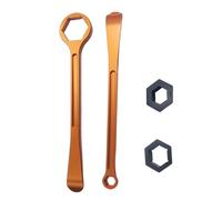 GWH Motorcycle Tyre Iron Tool Kit Levers Hex Wrench Spanner Head Tire Change 10mm 13mm 32mm 27mm 22mm 0.87'' 1.06''0.51''0.39'' 1.26'' Tire Repair Tool For EXC SX XC Motorbike Dirt Pit Bike (Orange)