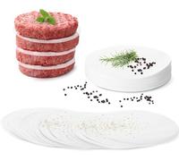 GWHOLE 13 cm 500 Pcs Non-Stick Burger Press Wax Paper Sheets for Patties, Buns, and Meat Balls