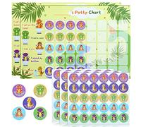 GWHOLE 2 Pack Potty Training Reward Chart with 90 Pcs Stickers, Dinosaur | Toilet Training for Toddlers Boys and Girls, Wipe Clean