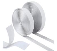 GWHOLE 20mm x 10m Hook and Loop Self Adhesive Tape Roll Fastening Tape White for Home,Office & DIY Crafts- Strips (32ft)