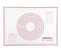 GWHOLE Silicone Baking Mat 50 * 70cm Non Stick Non Slip Large Pastry Mat with Measurement Dough Rolling Kneading Mat Placemat Countertop Protector for Pie Bread Pizza Fondant (Pink)