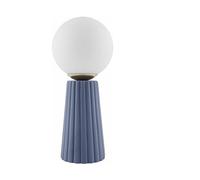 GWJKG 17" Tall Ceramic Bedside Table Lamp with Glass Shade Bedroom Nightstand and Decoration Suitable for Living Room, Dormitory, Office,(Green White Translucent)