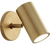 GWJKG 80° Rotating Adjustable Copper Bedside Reading Spotlight - Nordic Style Socket