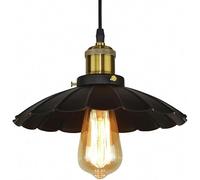 GWJKG American Village Loft Black/White Umbrella Pendant Lamp Art Industrial-Style Retro Nostalgia Restaurant Light, Lighting Chandelier