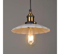 GWJKG American Village Loft Black/White Umbrella Pendant Lamp Art Industrial-Style Retro Nostalgia Restaurant Light, Lighting Chandelier