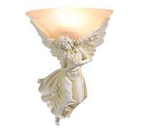 GWJKG Applique ange style européen en résine, chevet, chambre à coucher, salon, éclairage mural de fond, lampe murale rétro créative 18,1x11,8 pouces Appliques murales Color C