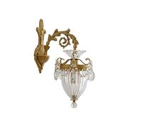 GWJKG Applique française rétro cristal tout en cuivre, lampe murale Double tête for salon, salle manger, chevet, chambre à coucher Appliques murales