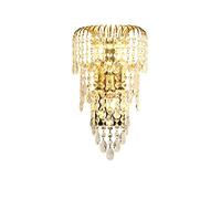 GWJKG Applique luxe en cristal K9, lampe murale dorée chevet chambre à coucher de salon Appliques murales