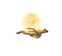 GWJKG Applique murale en marbre tout bronze, lune sur les escaliers salon, lampe de chevet dans la chambre du porche Appliques murales