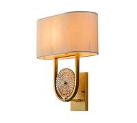 GWJKG Applique murale luxe américaine, lampe de chevet dans le salon la chambre, abat-jour en tissu Appliques murales