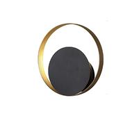 GWJKG Applique murale nordique en cuivre, personnalité créative, noire, moderne minimaliste, for salon, allée ronde, chambre à coucher, lampe de chevet Appliques murales