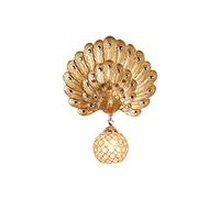 GWJKG Applique murale paon créative, chevet, balcon chambre à coucher, lampe en cristal de résine Appliques murales