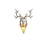 GWJKG Applique murale rétro en corne lampe frontale de cerf dans salon, la chambre le couloir Appliques murales