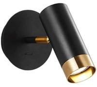 GWJKG Black Metal Bedside Reading Adjustable GU10 Lighting for Bedroom Nordic Decorative Wall Lamp