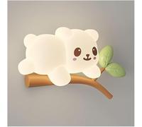GWJKG Cartoon Kawaii Bear Sconce Kids 3-Color Mode Light Animal Nursery Hardwired Wall Lamp for Children Bedroom Playroom Toddler Dressing Room