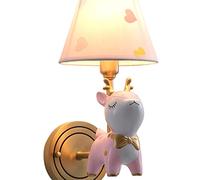 GWJKG Chambre à coucher de cuivre Garçon fille Deer Lampe murale Fire Night Lights Appliques murales