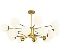 GWJKG Chandelier Mid Century Chandelier,Creative Molecular Lights,Matte Black Finishes Ceiling Lamp5 Chandelier,Chandelier,Nordic Chandelier-Black. 12 Head(Golden.,16 Head)