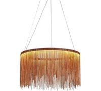 GWJKG Chandelier Minimalist Tassel Chandelier,Creative Light Luxury Tassel Lamp,Living Room Lamp,Bedroom Lamp,Dining Room Lamp-Rose Gold Tricolor Light 40cm(Chrome White Light,50cm)