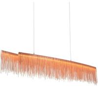 GWJKG Chandelier Minimalist Tassel Chandelier,Creative Light Luxury Tassel Lamp,Living Room Lamp,Bedroom Lamp,Dining Room Lamp-Rose Gold Tricolor Light 40cm(Rose Gold Warm Light,Long 150cm)