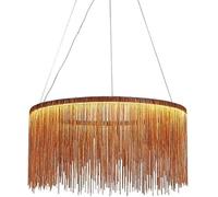 GWJKG Chandelier Minimalist Tassel Chandelier,Creative Light Luxury Tassel Lamp,Living Room Lamp,Bedroom Lamp,Dining Room Lamp-Rose Gold Tricolor Light 40cm(Rose Gold and White Light,60cm)