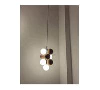 GWJKG Chandelier, Nordic Glass Chandelier for Dining Living Room Center Table Bedroom nt Lamp Home Decor (Color : B-Coffee Color),