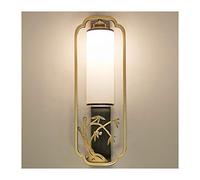 GWJKG Chinese-inspired Copper Wall Light Fixtures, Elegant Bedroom and Hall Decor