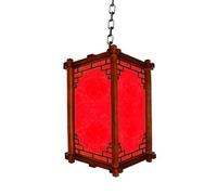 GWJKG Chinese Lanterns Red Lantern Chinese Style Palace Lantern Antique Solid Wood Lantern Outdoor Waterproof Teahouse Restaurant Chandelier (Color : C, Size : 40)(B,40)