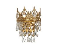 GWJKG cristal français tout en cuivre, applique murale fond salon, lampe de chevet Antique Appliques murales
