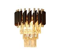 GWJKG Crystal Nordic Wall Lumière, lumières Noir Elef Echangant luminaires avec ombre en cristal transparent, lampe murale intérieure for salle de chevet salon Color 2