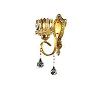 GWJKG entièrement cuivre, applique murale en cristal salon rétro, lampe luxe chevet de chambre à coucher Appliques murales