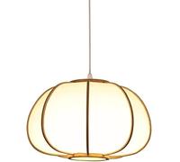 GWJKG Farmhouse Home Decoration Pendant Fixture Large Paper Lantern Hanging Ceiling Light Wood Basket Antique Southeast Vintage Chandelier for Dining Room Kitchen Island Restaurant(38CM/14.9IN)