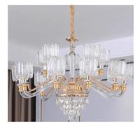 GWJKG French Crystal Chandelier American Living Room Lights Living Room Bedroom Lights Crystal Chandelier, Lighting Chandelier