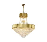 GWJKG Hollow Retro Architecture Crystal Chandelier Rotating Staircase postmodern Luxury Living Room Lamps and Lanterns, Lighting Chandelier