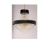GWJKG Hollow Retro Architecture Crystal Chandelier Rotating Staircase postmodern Luxury Living Room Lamps and Lanterns, Lighting Chandelier