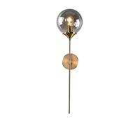 GWJKG Lampe Applique murale en verre moderne dorée, rond nordique, décoratif d'intérieur, idéal for maison, chevet, le salon la cuisine Appliques murales (Color : Smoky