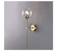 GWJKG Lampe Applique murale en verre moderne dorée, rond nordique, décoratif d'intérieur, idéal for maison, chevet, le salon la cuisine Appliques murales (Color : Transp