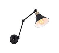 GWJKG Lampe brancher, murale intensité variable interrupteur, bras pivotant, appliques murales industrielles à branchement mural avec. Applique