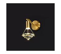 GWJKG Lampe chevet chambre à coucher légère, applique murale fond diamant en cristal cuivre complet couloir de salon Appliques murales