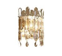 GWJKG Lampe chevet dans chambre à coucher, salon, le mur fond la télévision, lumière LED de luxe for allée, applique murale en cristal Appliques murales