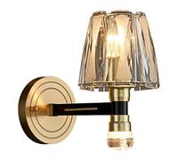 GWJKG Lampe cuivre en cristal luxe, applique murale fond salon chevet de chambre à coucher Appliques murales
