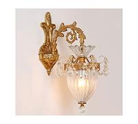 GWJKG Lampe décorative en cristal cuivre, applique murale fond de chambre à coucher, salon, escalier, éclairage créatif vers le bas Appliques murales (Size : A)