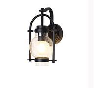 GWJKG Lampe étanche, installation d'applique extérieure moderne, applique murale architecturale avec abat-jour en verre transparent, for porche, mur extérieu