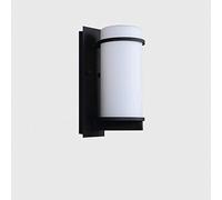 GWJKG Lampe Grande applique d'extérieur, taille HX 6,29" W, lanterne murale étanche, extérieur for entrées, cours, garage, porche, cadre en métal avec verre dépoli, noir App