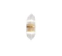 GWJKG Lampe luxe entièrement fond salon, applique murale moderne cristal de chevet en cuivre Appliques murales