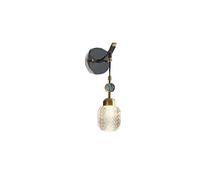 GWJKG Lampe murale de chevet légère luxueuse dans la chambre à coucher, petite applique chinoise entièrement en cuivre émaillé Appliques murales