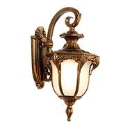 GWJKG Lampe Murale LED Outdoor Lights Exterior Wall Lantern Fixtures Aluminum Metal Waterproof Porch Light with Frosted Glass, E27 Luminaires extérieurs (Color : Bronze)