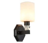 GWJKG Lampe nordique LED en fer forgé cristal tête chambre salon fond mur créatif moderne minimaliste applique murale Appliques murales