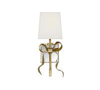 GWJKG Lampe nœud papillon entièrement en cuivre, chevet chambre à coucher, applique murale fond salon de luxe Appliques murales (Color : White)