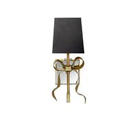 GWJKG Lampe nœud papillon entièrement en cuivre, chevet chambre à coucher, applique murale fond salon de luxe Appliques murales (Color : Noir)