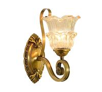GWJKG Lampe rétro cuivre, abat-jour en verre, mur d'intérieur concis, applique murale de chevet, décorative for la maison, porche, terrasse, Garage Appliques murales